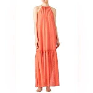 NWT Trina Turk Cloverdale Maxi Dress in Coral Orange Vacation Sz. XS